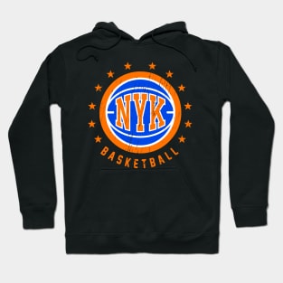 NYK Basketball Vintage Distressed Hoodie